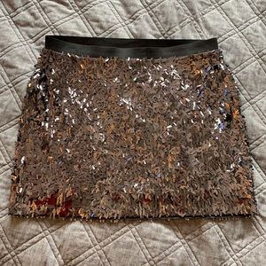 Charcoal gray sequin skirt